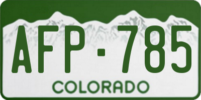 CO license plate AFP785