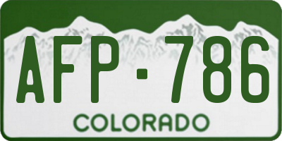 CO license plate AFP786