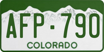 CO license plate AFP790