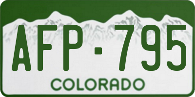 CO license plate AFP795