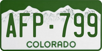 CO license plate AFP799