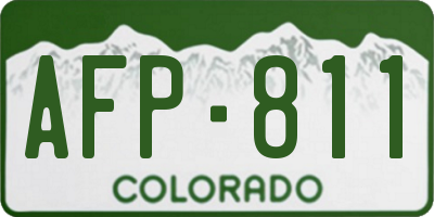 CO license plate AFP811