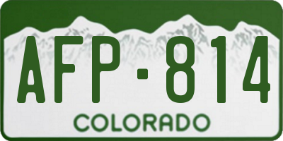 CO license plate AFP814