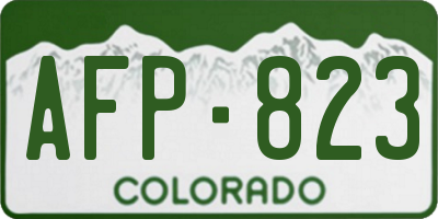 CO license plate AFP823