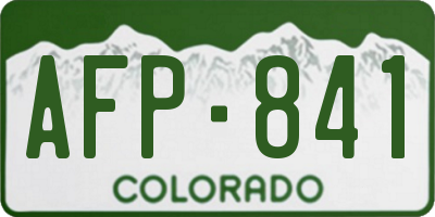 CO license plate AFP841