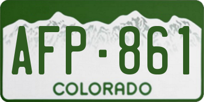 CO license plate AFP861