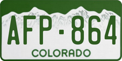 CO license plate AFP864