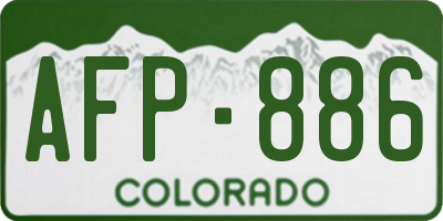 CO license plate AFP886