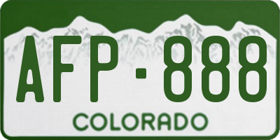 CO license plate AFP888