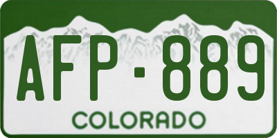CO license plate AFP889