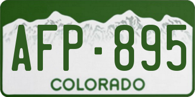 CO license plate AFP895