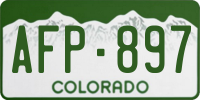 CO license plate AFP897