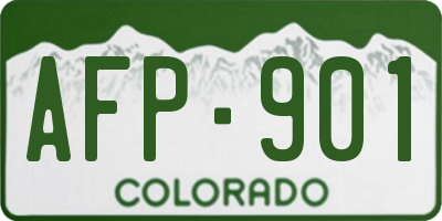 CO license plate AFP901