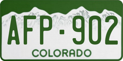 CO license plate AFP902
