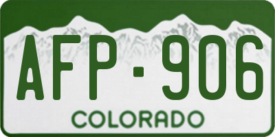 CO license plate AFP906