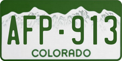 CO license plate AFP913