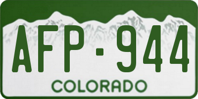 CO license plate AFP944