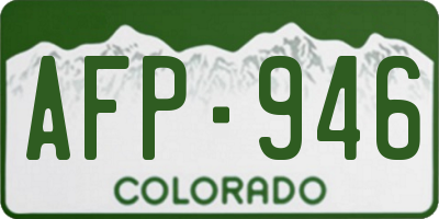 CO license plate AFP946