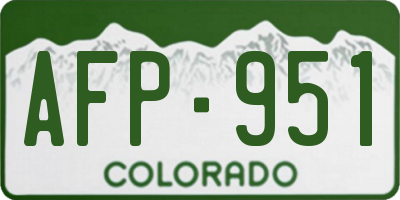 CO license plate AFP951