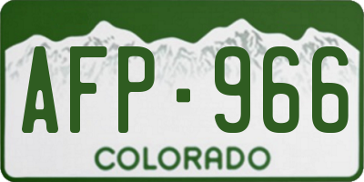 CO license plate AFP966