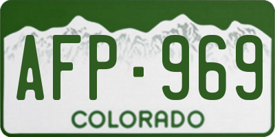 CO license plate AFP969