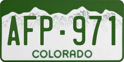 CO license plate AFP971