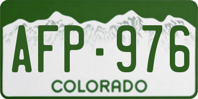 CO license plate AFP976