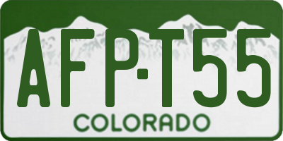 CO license plate AFPT55