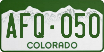 CO license plate AFQ050