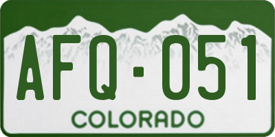 CO license plate AFQ051