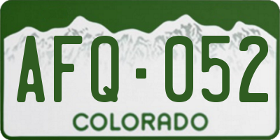 CO license plate AFQ052
