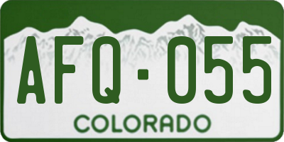 CO license plate AFQ055
