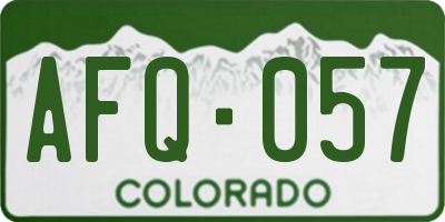 CO license plate AFQ057