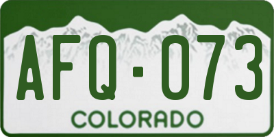 CO license plate AFQ073