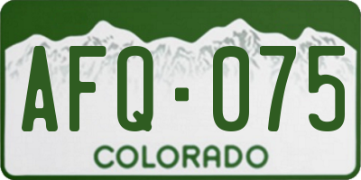CO license plate AFQ075