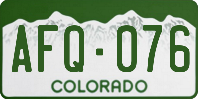 CO license plate AFQ076