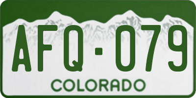 CO license plate AFQ079