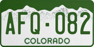 CO license plate AFQ082