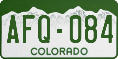CO license plate AFQ084