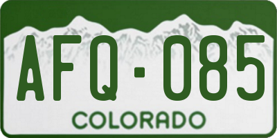CO license plate AFQ085
