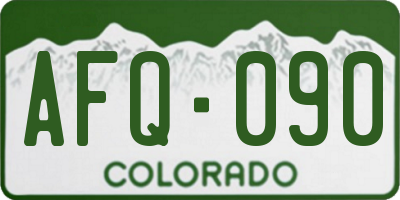 CO license plate AFQ090