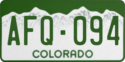 CO license plate AFQ094