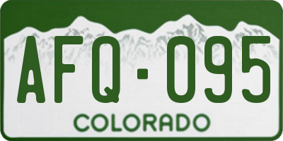 CO license plate AFQ095