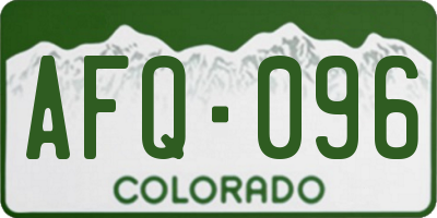 CO license plate AFQ096