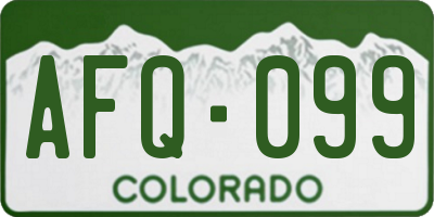 CO license plate AFQ099