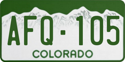 CO license plate AFQ105