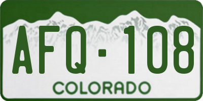 CO license plate AFQ108