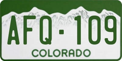 CO license plate AFQ109
