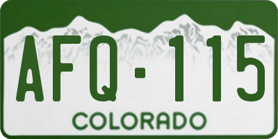 CO license plate AFQ115