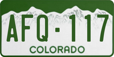 CO license plate AFQ117